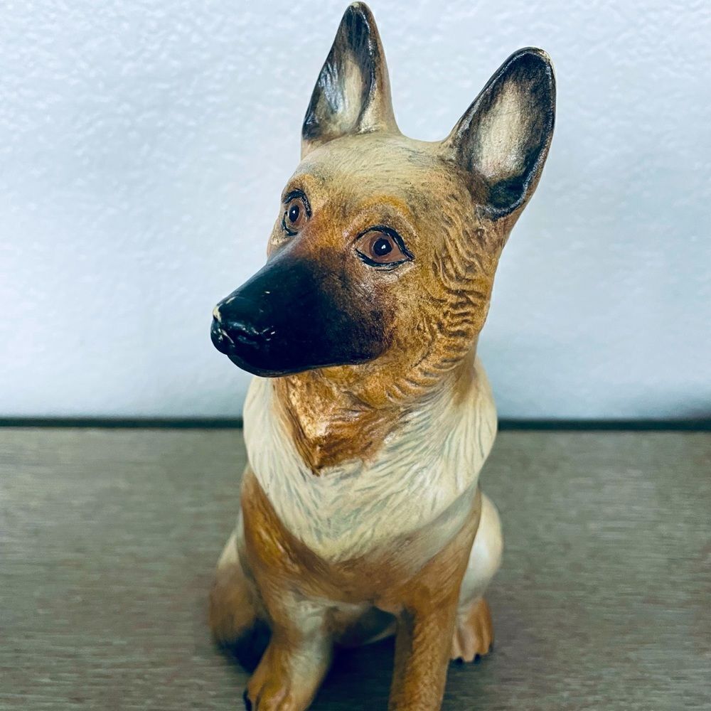 Vintage German Shepherd Belgian Malinois Dog Figurine